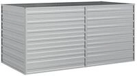 vidaXL Hochbeet Garten-Hochbeet 160x80x77 cm Verzinkter Stahl Silbern (1 St)
