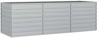 vidaXL Hochbeet Garten-Hochbeet 240x80x77 cm Verzinkter Stahl Silbern (1 St)