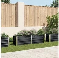 vidaXL Hochbeet 160 x 40 x 45 cm Garten-Hochbeet Anthrazit 160x40x45 cm...