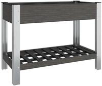 vidaXL Hochbeet Garten-Hochbeet mit Ablage Grau 100x50x75 cm WPC (1 St)