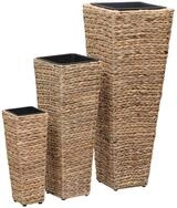 vidaXL Blumentopf Blumenk&uuml;bel 3 Stk. Wasserhyazinthe Braun (1 St)