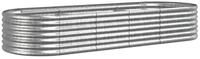 vidaXL Hochbeet, Kr&auml;uterhochbeet Pulverbeschichteter Stahl 224x80x36 cm Silbern