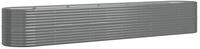 vidaXL Hochbeet, Kr&auml;uterhochbeet Pulverbeschichteter Stahl 440x80x68 cm Grau