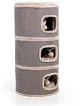 Canadian Cat Company Kratztonne Kratzbaum Tony, Kratztonne mit Kratzteppich, beige,