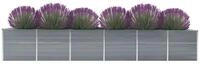 vidaXL Hochbeet, Garten-Hochbeet Verzinkter Stahl 480x80x77 cm Grau
