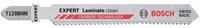 BOSCH Stichs&auml;geblatt EXPERT &lsquo;LAMINATE CLEAN&rsquo; T 128 BHM BL&Auml;TTER 2608901707
