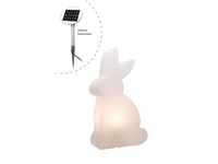 8 seasons LED Solar Stehleuchte Shining Rabbit Weiß 2W 410lm IP44 700mm weiß...