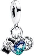 Pandora Charm-Einh&auml;nger 792703C01*, Reisen, Liebe, Welt, Kamera, Kompass