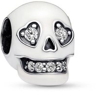 Pandora Bead Bead-Charm Silber Leuchtender Totenkopf