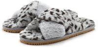LASCANA Mule, Sandale, offener Schuh, Hausschuh, Pantoffel, Pantolette mit Leo Print