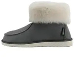 Hollert Hausschuh Unisex Lammfell Hausschuhe Zugspitze Grau Merino Schaffell