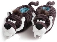 Nici S&auml;belzahntiger Pl&uuml;sch Hausschuhe Hausschuh mit pl&uuml;schigem Tiger Motiv