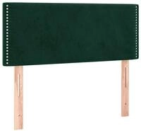 vidaXL Bett LED Kopfteil Dunkelgr&uuml;n 80x5x78/88 cm Samt (1-tlg)