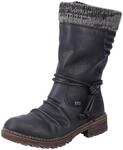 Winterstiefel RIEKER, Damen, Gr. 36, schwarz, Lederimitat, Textil, Schuhe