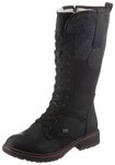 Rieker Schn&uuml;rstiefel, Winterstiefel, Blockabsatz, Warmfutter, mit...