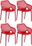 CLP Gartenstuhl Air XL (4er Set, 4 St), Outdoor-St&uuml;hle, mit Wabenmuster