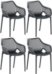 CLP Gartenstuhl Air XL (4er Set, 4 St), Outdoor-St&uuml;hle, mit Wabenmuster