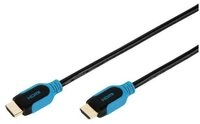 Vivanco High Speed HDMI&reg; Kabel mit Ethernet, 2,5 m blau (42956) Audio- & Video-Kabel