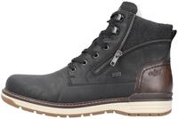 Winterboots RIEKER, Herren, Gr. 41, schwarz (schwarz, dunkelbraun), Lederimitat,