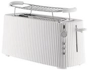 Alessi Toaster Pliss&eacute; Lang Wei&szlig;, 2 lange Schlitze, f&uuml;r 4 Scheiben, 1700 W