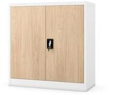 Jan Nowak Aktenschrank Metall B&uuml;roschrank abschlie&szlig;bar 90 cm BEATA 2 B&ouml;den Stahl