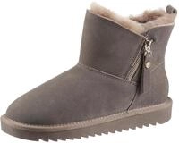 Winterboots ARA "ALASKA Short Zip", Damen, Gr. 39, grau (taupe zip), Lammfell,
