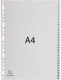 EXACOMPTA Etiketten Exacompta Ordnerregister Vollformat 1-31 grau 31-teilig, 1 Satz
