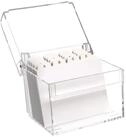 MAUL Organizer Acryl-Karteikasten, DIN A7, Transparenter Acrylkorpus, Inklusive...
