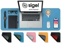 Sigel Schreibtischunterlage Schreibtischunterlage Lederimitat blau/gr&uuml;n