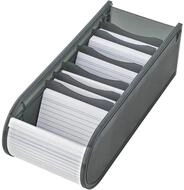 WEDO Organizer Lernkartei-Box A8 grau Rollverschluss
