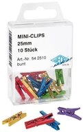 WEDO WEDO 542510 10x Kunststoff-Dekoklammern Mini-Clips Tintenpatrone