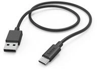 Hama Ladekabel, USB-A - USB-C, 1 m, Schwarz USB-Kabel, USB Typ A, USB-C, (100 cm)