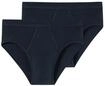 Slip SCHIESSER "Slip ESSENTIALS 2er Pack", Herren, Gr. M, blau, Obermaterial: 100%