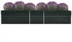vidaXL Hochbeet, Garten-Hochbeet Verzinkter Stahl 400x80x77 cm Anthrazit