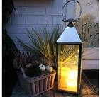 INDA-Exclusiv Laterne XXL Edelstahl-Laterne Gartenlaterne Windlicht 54cm