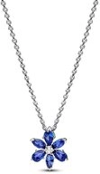 Pandora Kette mit Anh&auml;nger 392387C02 Halskette Anh&auml;nger Funkelnde Blaue Herbarium