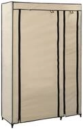 vidaXL Stoffschrank Faltschrank Creme 110x45x175 cm Stoff (1-St)