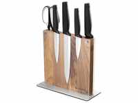 Navaris Messerhalter magnetisch doppelseitig Akazienholz inkl Schutz aus...
