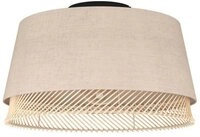 EGLO Deckenleuchte TABLEY Deckenlampe, Wohnzimmerlampe, Leinen, Bambus, Natur, E27,