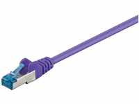 Goobay Goobay CAT 6A Patchkabel, S/FTP (PiMF), Violett LAN-Kabel