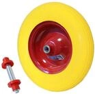TRUTZHOLM Schubkarren-Rad Vollgummi 4.00-8 / 4.80 mit Achse 200 Kg Ersatzrad