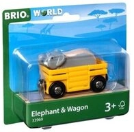 BRIO&reg; Spielzeugeisenbahn-Erweiterung World Tierwaggon Elefant