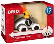 BRIO&reg; Nachziehspielzeug Kleinkindwelt Rollspielzeug Push & Go Rennwagen Silber