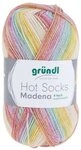 Gr&uuml;ndl Sockenwolle Hot Socks Madena H&auml;kelwolle, 100 g 4-f&auml;dig