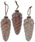 BOLTZE Dekoh&auml;nger B. 3tlg Set Weihnachts-Anh&auml;nger Mikana Tannenzapfen geeist -