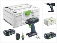 FESTOOL Akku-Schrauber T 18+3 Basic Akku Bohrschrauber 18 V 50 Nm Brushless +...