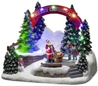 KONSTSMIDE Weihnachtsszene Weihnachtsmann mit Kind Mehrfarbig LED Bunt mit...