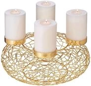 EDZARD Adventskranz Milano, (34 cm) Kerzenhalter f&uuml;r 4 Stumpenkerzen &aacute; &Oslash; 8...