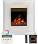 Juskys Elektrokamin, 2000 W Heizung, Flammeneffekt, Fernbedienung, LED-Licht,...