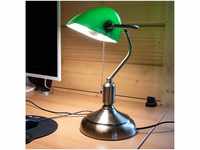 V-TAC Schreibtischlampe, Leuchtmittel nicht inklusive, Bankerlampe Glas...